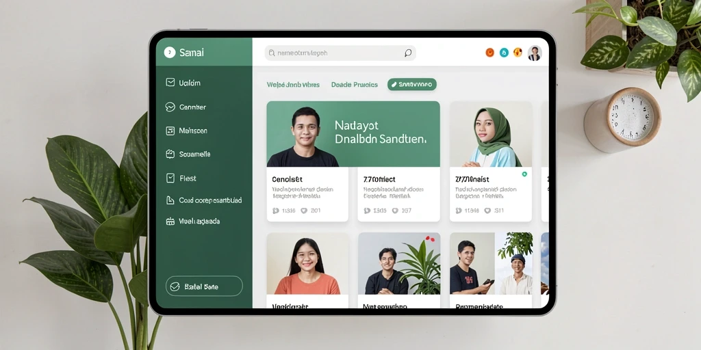 Visual antarmuka pengguna yang menarik.